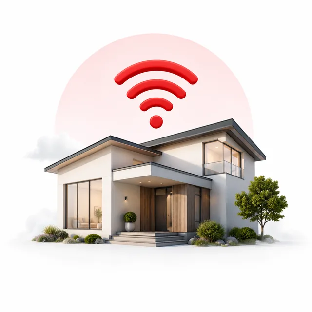 Casa conectada com internet residencial